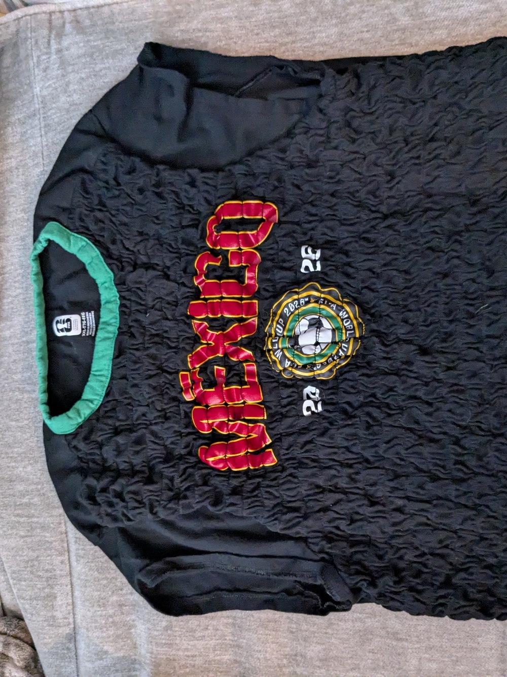 FIFA Black Mexico Soccer Graphic Tee with Green Trim